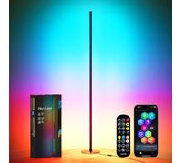 Smiling Shark FLUXI-RGB01 LED Floor Lamp RGBIC 1000LM Smart Corner Lamp | RGBIC Floor Lamp 16 Million DIY Colors RGB Corner Lamp with App Remote control Music Sync & Timer for Living Room Bedroom