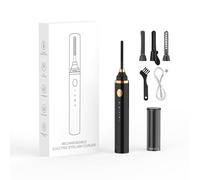 Smiling Shark Heated Eyelash Curler, 360° Electric Eyelash Brush with 3 Temp & 5s Heating Extension/Definition/Curler, 3-in-1 Eyelash Curler, Suitable for All Eyelashes, Black