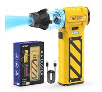 Smiling Shark JF-02 Compressed Air Duster 8000mAh Rechargeable Cordless | Turbo Power 110000RPM Stepless Speed Electric Air Blower with Emergency Cutter & Hammer Mini Dust Blower for PC/Camping/Car