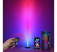 Smiling Shark LED Floor Lamp RGBIC, RGB Corner Lamp DIY Lighting Dimmable Modern Mood with APP and Remote Control Standing Ambience Light with Music Sync Timer for Living Room Bedroom Gaming Room