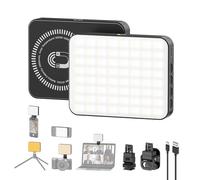 Smiling Shark Magnetic Camera Light, Portable Photography Light 2000mAh Rechargeable 3 Colors Mode CRI 80+ LED Rotatable Cold Shoe Clip On Photo Lights for Video Conference Youtube Phone