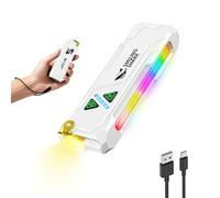 Smiling Shark ML01 Multifunctional Flashlight, Rechargeable LED Torch with Magnetic Base, Main Side Light with RGB Compact Clip Design Long-Lasting USB Charging for Camping Hiking Emergency (White)