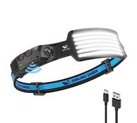 Smiling Shark Rechargeable Headlamp, 230°Wide Angle 6*White Light The Brightest LED Head Lamp with Motion Sensor Waterproof Headlight for Camping Hiking Outdoor, Head-Lamp-LED-Frontale-Rechargeable