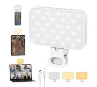 Smiling Shark XJ102 Selfie Light, Compact & Ultra-Light LED with Adjustable Angle & 3 Color Temperatures & 10 Brightness Levels, Eye-Friendly & Long-Lasting Rechargeable Perfect for Selfies Makeup