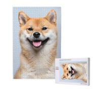 Smiling Shiba Inu,1000 Pieces Wooden Jigsaw Family Game Jigsaw Puzzles for Adults Teens