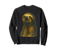 Smiling Sloth Cartoon Sweatshirt