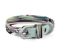 Smiling Succulents Dog Collar Adjustable Pet Collar Stainless Steel D-Ring Collar Oxford Cloth Cat Collar Strap with Metal Buckle for Small Medium Dog