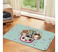 Smiling Succulents Pet absorbent leather tablecloth Pet bowl mat suitable for dogs or cats