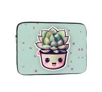 Smiling Succulents Printing 12 inch Laptop Case Essential Accessory for Commuting and Office Use