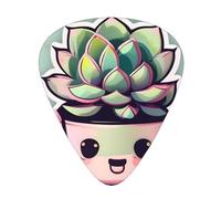 Smiling succulents the 12-piece guitar picks include three picks: thin, medium and heavy. suitable for electric, acoustic and bass guitars of all strengths