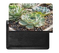 Smiling SucculentsSmiling Succulents Passport Holder with Card Slots Portable Passport Cover Compact Waterproof Passports Protector