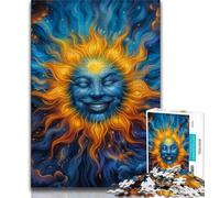 Smiling Sun 1000 Piece Jigsaw Puzzle for Adults And Teenagers,Pattern Assembly Fun at Home Activities,Birthday Present,Travel Gifts (38x26cm)