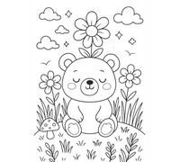 Smiling Sun & Forest Friends Notebook: Bear, Snail & Mushroom Coloring Fun: Cute and Calm 8.5 x 11" Notebook with Whimsical Woodland Critters and ... - Great for Back to School or Journaling