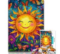 Smiling Sun Jigsaw Puzzles for Adults 1000 Piece Puzzle,Challenging To Complete But Fun And Humorous Educational Game for Birthday (38x26cm)