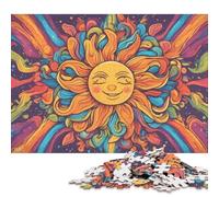 Smiling Sun with Rainbow Puzzles for Adults & Teenagers Puzzles for Adults & Teenager Fun Puzzles Games 500pcs (52x38cm)