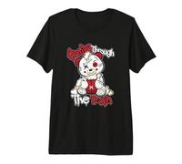 Smiling Through The Pain Dark Humor Teddy Bear Premium T-Shirt