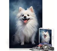 Smiling White Pomeranian Jigsaw Puzzles for Teenagers 1000 Pieces Recall Boost Gentle Relax Smooth Cut Stylish Gift (50x75cm)