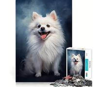 Smiling White Pomeranian Jigsaw Puzzles for Teenagers 1000 Pieces Recall Boost Gentle Relax Smooth Cut Stylish Gift (50x75cm)