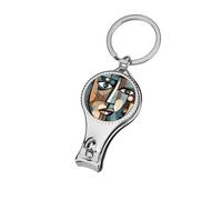 Smiling Woman Drawing Nail Clipper Curved Blades with Nail File Sharp and Sturdy,Nail Clippers for Salon Home Nail Art, Toenail Clippers Pedicure Tools for Feet for Men & Women