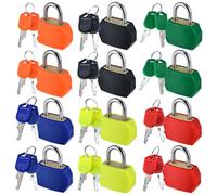 smilixin 12 PCS Suitcase Locks with Keys,Small Luggage Padlocks Metal Padlock with Key,Multicolor Lock Luggage Locks Mini Keyed Padlock for Backpack Boxes Laptop Bag School Gym Locker,28 mm,6 Colors