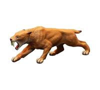 Smilodon Figurine - Sabertooth Tiger Model | Ancient Animal Toy For Children, Prehistoric Cat Statue For Cake Toppers Birthday Gift Home Decoration,