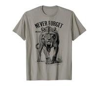 Smilodon Never Forget Sabre Tooth Tiger Cat Paleontology T-Shirt