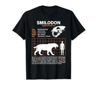 Smilodon Saber Toothed Cat Size Chart T-Shirt