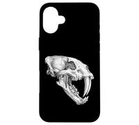 Smilodon Skull Saber Toothed Cat Ice Age Fossil Case for iPhone 16 Plus