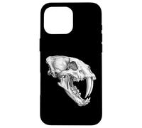 Smilodon Skull Saber Toothed Cat Ice Age Fossil Case for iPhone 16 Pro Max