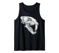 Smilodon Skull Saber Toothed Cat Ice Age Fossil Tank Top