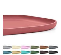 Smilool Small Silicone Pet Food Mat with Raised Edge for Food and Water Bowl, Square Dog Feeding Mats, Cat Food Trays for Floor Waterproof, Rubber Tray for Dogs and Cats, 12 x 12 x 0.7 Erythrinus