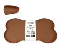 SMILOOL Waterproof Silicone Pet Food Mat with Raised Edge for Dog & Cat