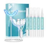 Smiloria LED Teeth Whitening Kit: Professional Teeth Whitener with Blue Light, Fast Results, Includes Bleaching Gel & Tray - Effective Home Whitening Machine for Brighter Smile