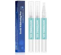 Smiloria Teeth Whitening Gel Pen: 3Pcs Tooth Bleaching Gels - Remove Stains & Brighten Smile - Gentle & Effective for Home Use - White