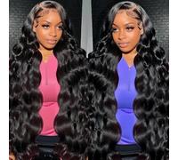 Smilulu 13x4 Lace Front Wigs Human Hair Body Wave Lace Front Wigs Human Hair Pre Plucked 13x4 Hd Lace Frontal Wigs Human Hair Hd Lace Front Wigs for Black Women (32inch(Pack of 1))