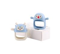 Smily Mia Penguin Buddy and Reindeer 2 in 1 Set for All Teething Needs, Light Blue