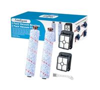 Smilyan Replacement Parts for Bissell CrossWave 2306A & CrossWave 1785 Series, 2 Pack 2460 Multi-Surface Pet Pro Brush Rolls + 2 Pack 1866 Vacuum Filters，Compare to Part 1613568, 1608684