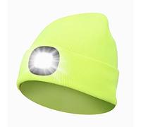 Sminiker Unisex Kids Yellow Winter Beanie Cap with Rechargeable Light