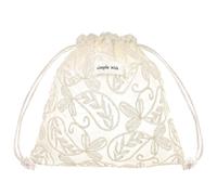 Sminra Mesh Drawstring Makeup Bag Pouch Lace Organizer, Small Drawstring Coquette Aesthetic Cute Travel Toiletry Insert Bag Gift for Women and Girls, Organza Paisley, Aesthetic