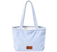 Sminra Small Quilted Tote Bag for Women, Bible Bag with 2 Pockets | Small Shoulder Bag with Canvas Lining and Pockets for Church, Work and Daily Use