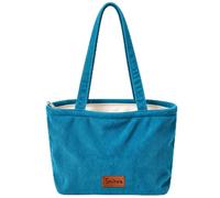Sminra Small Quilted Tote Bag for Women, Bible Bag with 2 Pockets | Small Shoulder Bag with Canvas Lining and Pockets for Church, Work and Daily Use