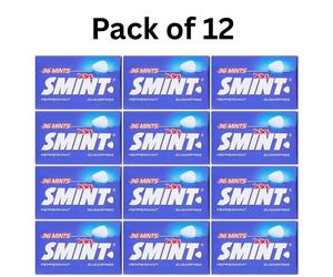 Smint XXL Peppermint Sugar-Free Mints - 12 Tins x25g | Extra-Large Freshness
