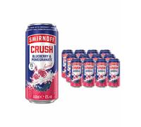 Smirnoff Crush Blueberry & Pomegranate Can Multipack, 12 x 440 ml