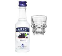 Smirnoff Grape Twist Vodka 50ml with Shot Glass | Miniature Alcohol | All Occasion Gift