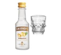 Smirnoff Pineapple Vodka 50ml with Shot Glass | Miniature Alcohol | All Occasion Gift