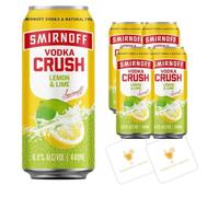 Smirnoff Vodka Crush Lemon & Lime | 4 Pack Cans