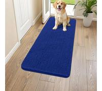 Smiry Dog Door Mat for Muddy Paws 47x24, Absorbs Moisture and Dirt Doormat, Non-Slip Washable Quick Dry Chenille Front Door Mat Indoor Entrance, Entryway Carpet for Inside Floor, Royal Blue