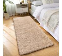 smiry Fluffy High Pile Rugs Living Room, Anti Slip Shaggy Soft Carpet, Machine Washable Modern Large Thick Area Rugs for Bedside, Kids Bedroom - Camel, 80 x 150 cm