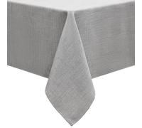smiry Linen Table Cloth Rectangle 140x180 cm Wipe Clean Tablecloth Water Resistant Table Cover for Kitchen, Party Decorations - Grey