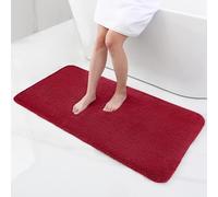 smiry Microfiber Bath Mat 60 x 120 cm, Non-Slip Super Absorbent Bathroom Mat, Extra Soft Machine Wash and Dry, Non-Shedding Long Bath Runner For Bathroom, Wine Red